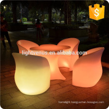 Color changing plastic glowing chair, light up chairs, led chair